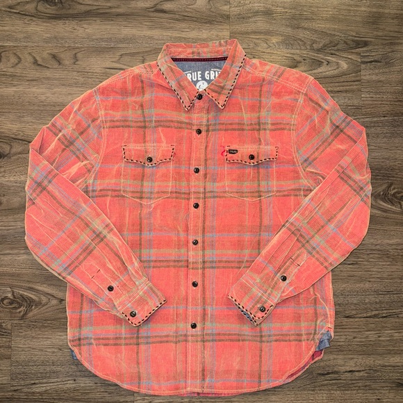 True Grit Men's Vintage Plaid Canyon Cord Long Sleeve Two Pocket Shirt XL - Picture 1 of 6